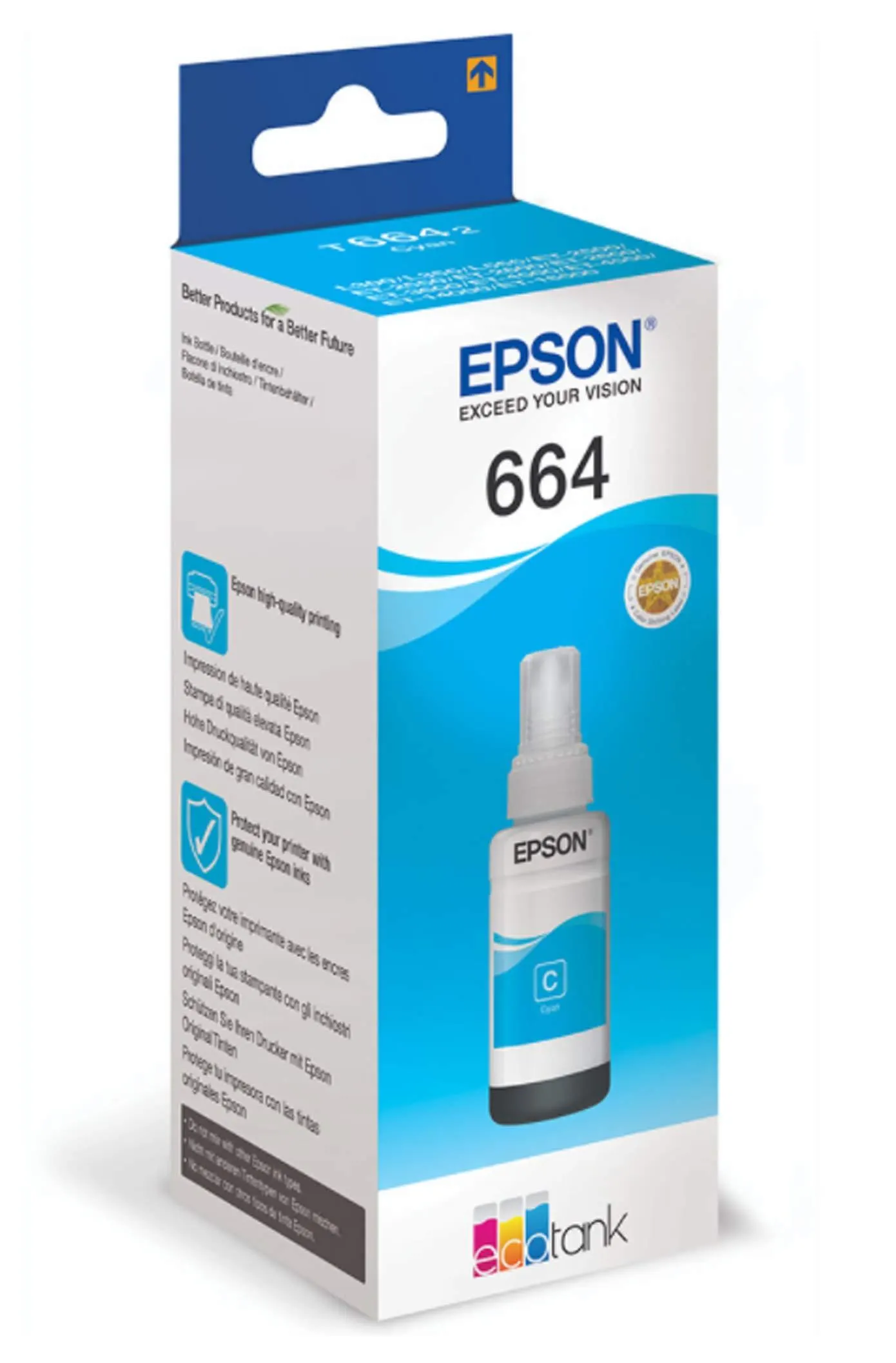 EPSON, 664 Cyan Ink Bottle C13T66424A