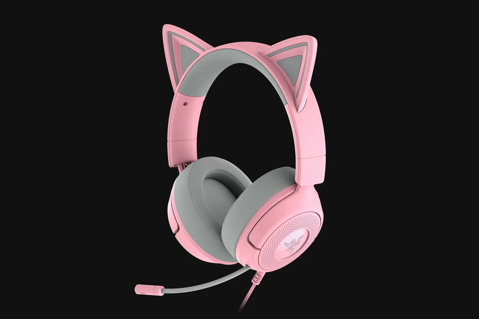ყურსასმენი Razer Headset Kraken Kitty V3 X, mini-jack, 1.3m, quartz