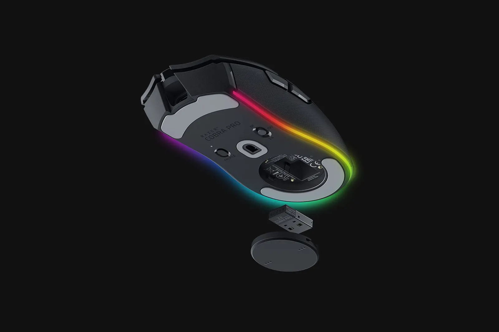 მაუსი Razer Mouse Cobra Pro, RGB, USB-A/WL/BT, black