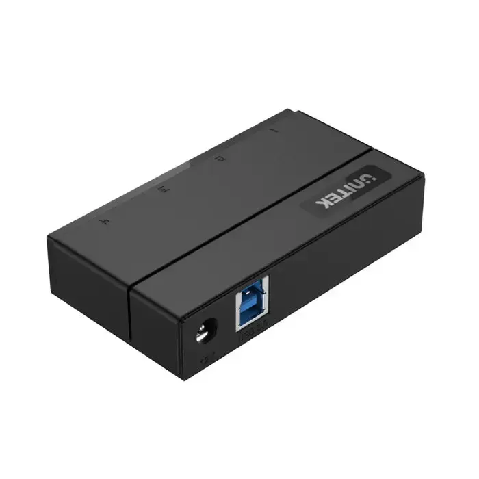 Y-HB03001, UNITEK 4-in-1 USB3.0 4-Port Hub with Charging Function, 12V2A Power Adapter, Black