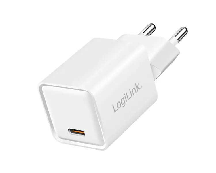 დამტენი Logilink PA0355 USB-C GaN Fast Charger (PD+QC 3.0) 20W White