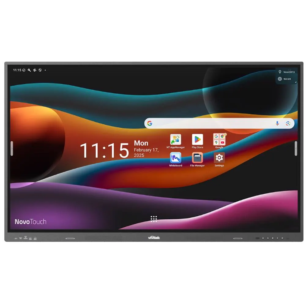 ინტერაქტიული ეკრანი Vivitek EK867i NovoTouch, 86", RAM 16GB, 128GB, Smart Board, Grey