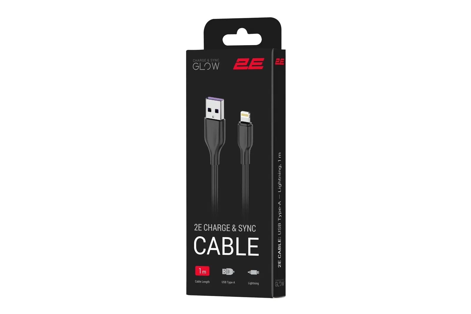 2E Cable USB-A - Lightning Glow 1m Black