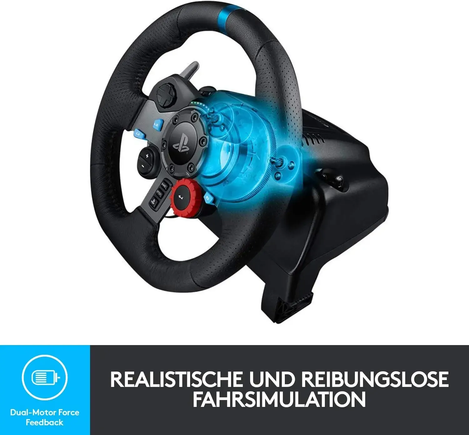G29, LOGITECH Driving Force Racing Wheel Xbox, PlayStation 5,4,3 and PC , BLACK - USB (L941-000112 )