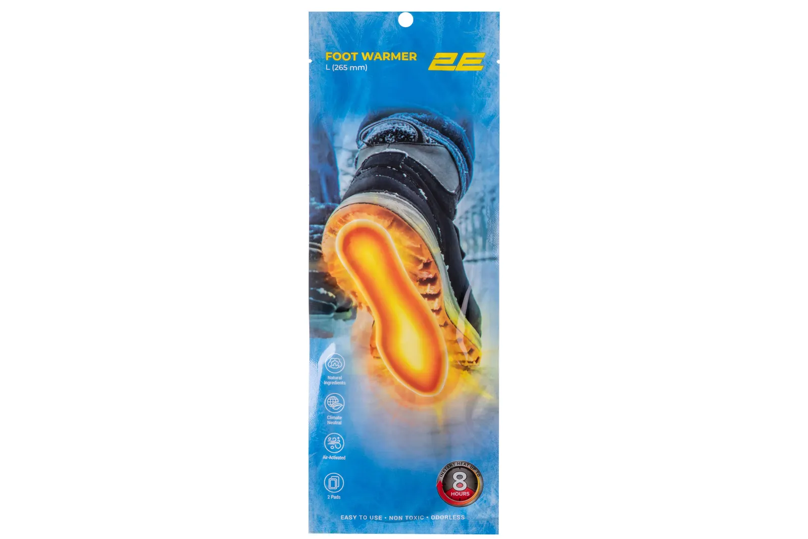 სათბობი 2E Chemical foot warmer size L (265 mm), up to 8 hours - 20 pairs