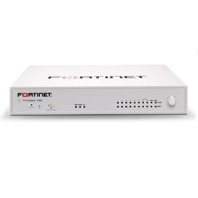 FortiGate-70G 10 x GE RJ45 ports (including 7 x Internal Ports, 2 x WAN Ports, 1 x DMZ Port).