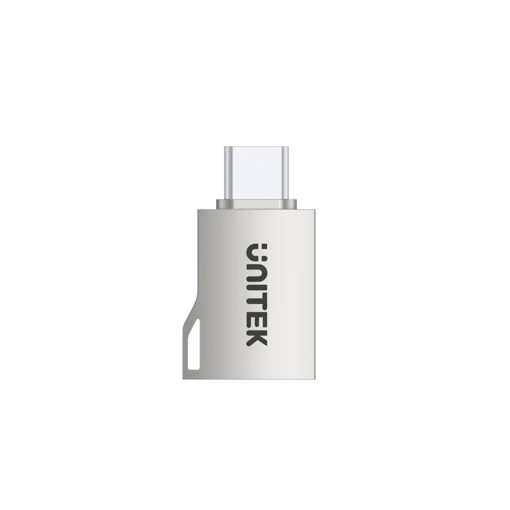 A1025GNI, UNITEK USB-C Male To USB-A Female Adapter 5Gbps, Silver OTG