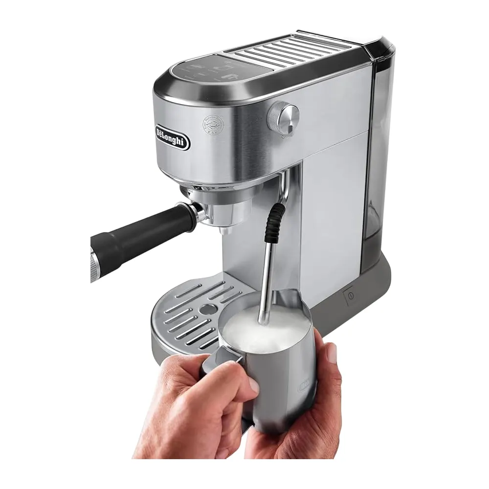 ყავის აპარატი DeLonghi ‎EC890.M Dedica Duo, 1450W, 1.1L, Coffee Machine, Silver
