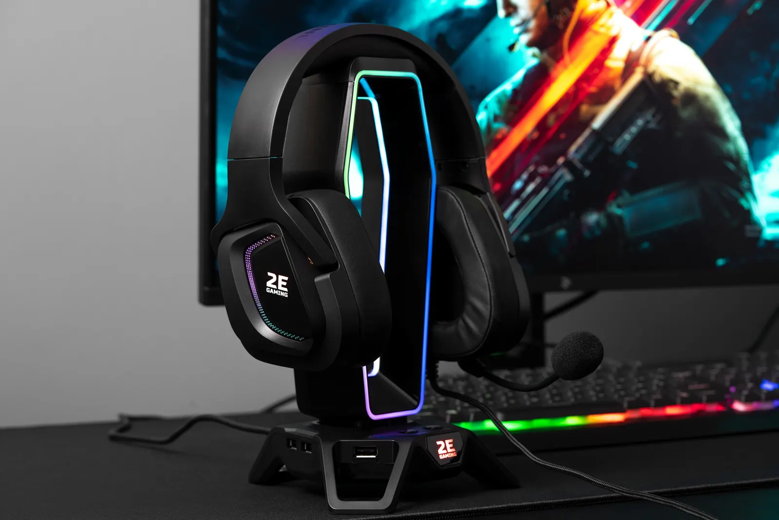 ყურსასმენი 2E GAMING Headset HG340 RGB USB 7.1 Black