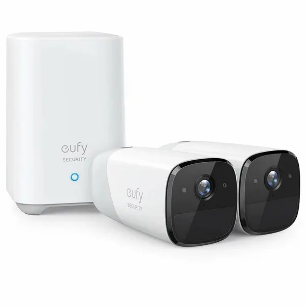 სმარტ კამერა EufyCam 2 Pro Wireless Security Camera White - 2048 x 1080 (2K), Wi-Fi, 130° Viewing Angle, 365-day battery life, 64GB, IP67 Waterproof