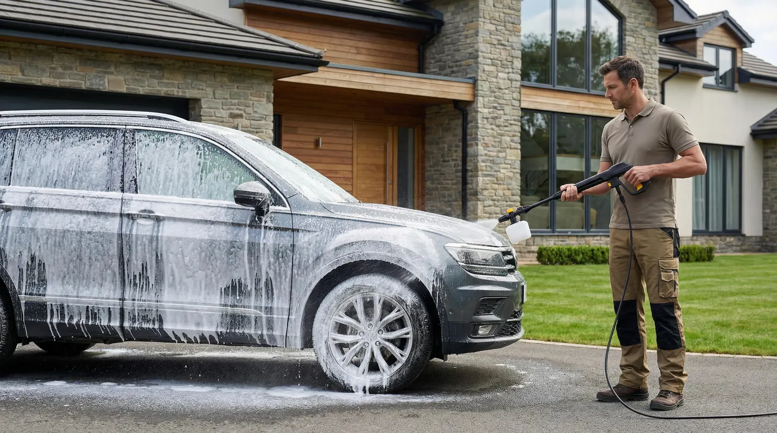 წნევით სარეცხი 2E High pressure washer 2E AquaClean 150plus 2000W 150bar 450l/h hose 8m patio brush 8.84 kg