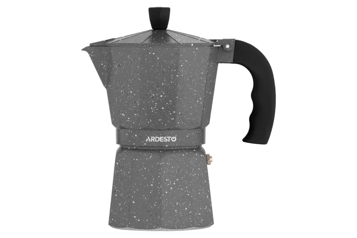 ყავადანი Ardesto Coffee Maker Gemini Molise, 0.4l, 9 cups, aluminum, grey