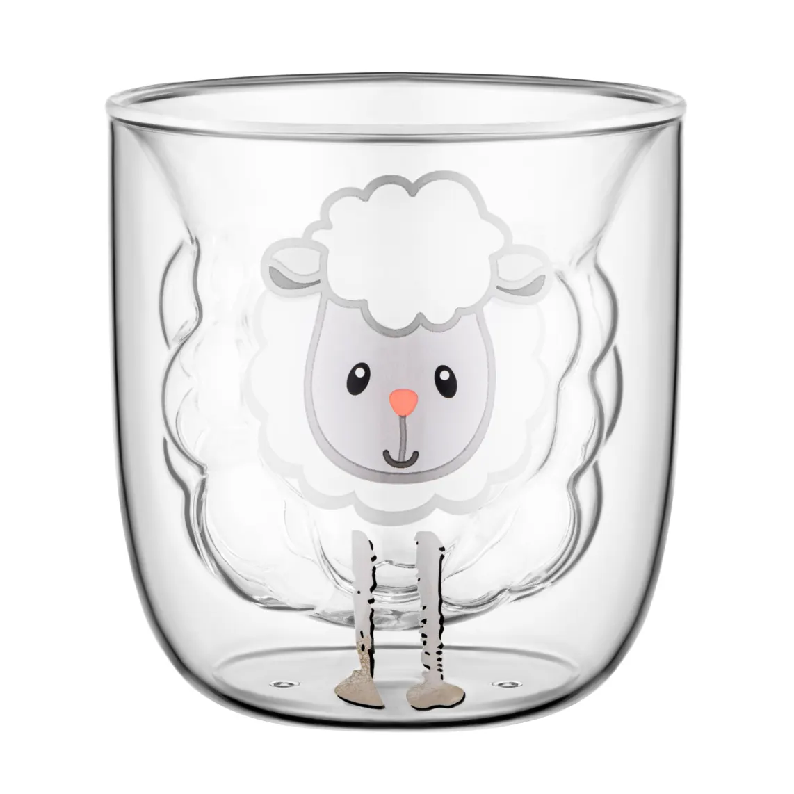 Ardesto Double wall mug set 300ml, 2pcs, borosilicate glass, transparent
