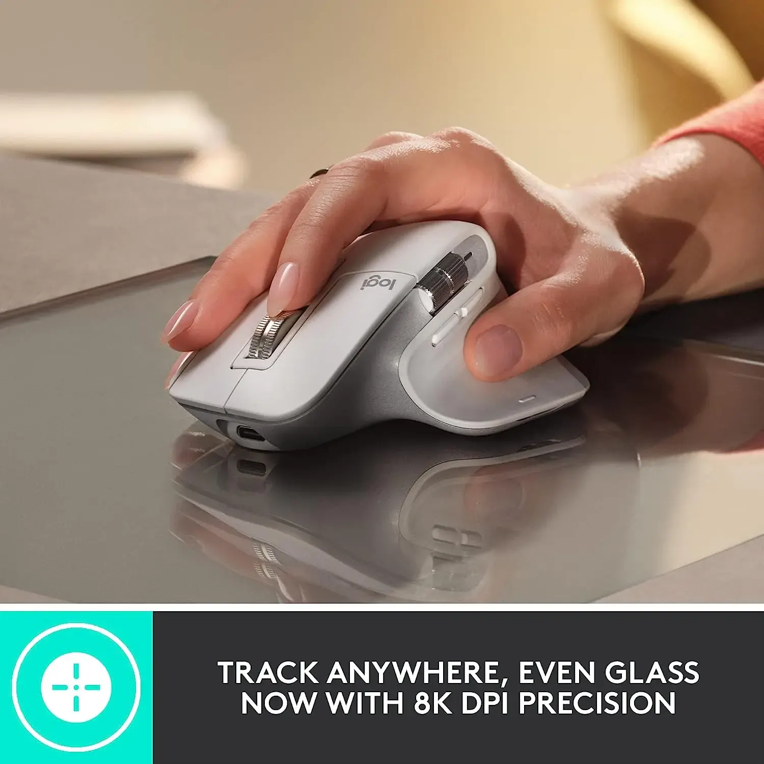 logitech, MX Master 3S, Mouse PALE GREY