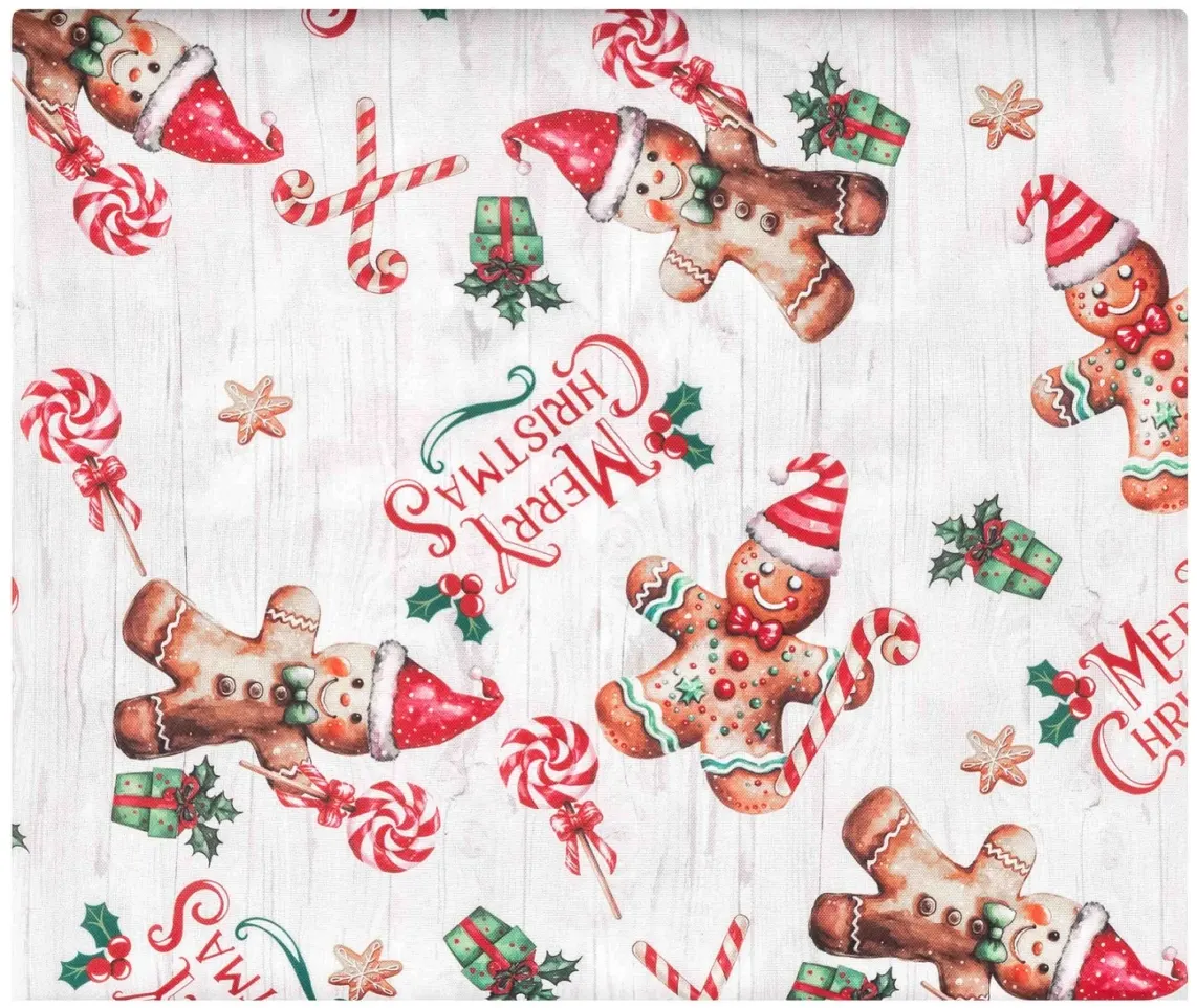 სუფრის გადასაფარებელი Ardesto Tablecloth Christmas Gingerbread 120x140cm, 100% polyester, red