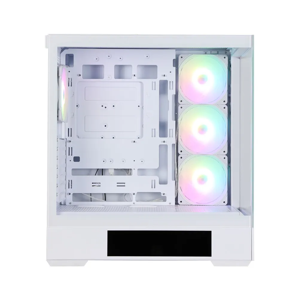 ქეისი Zalman PC case P40 DS without PSU, 2xUSB3.0, 1x Type C, 3x120mm ARGB Reverse, 1x120mm ARGB, VGA 420mm, LCS ready, TG Side/Front Panel, Display, ATX, white