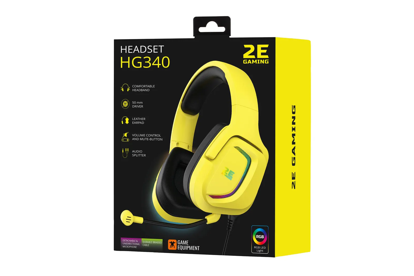 ყურსასმენი 2E GAMING Headset HG340 RGB 3.5mm Yellow