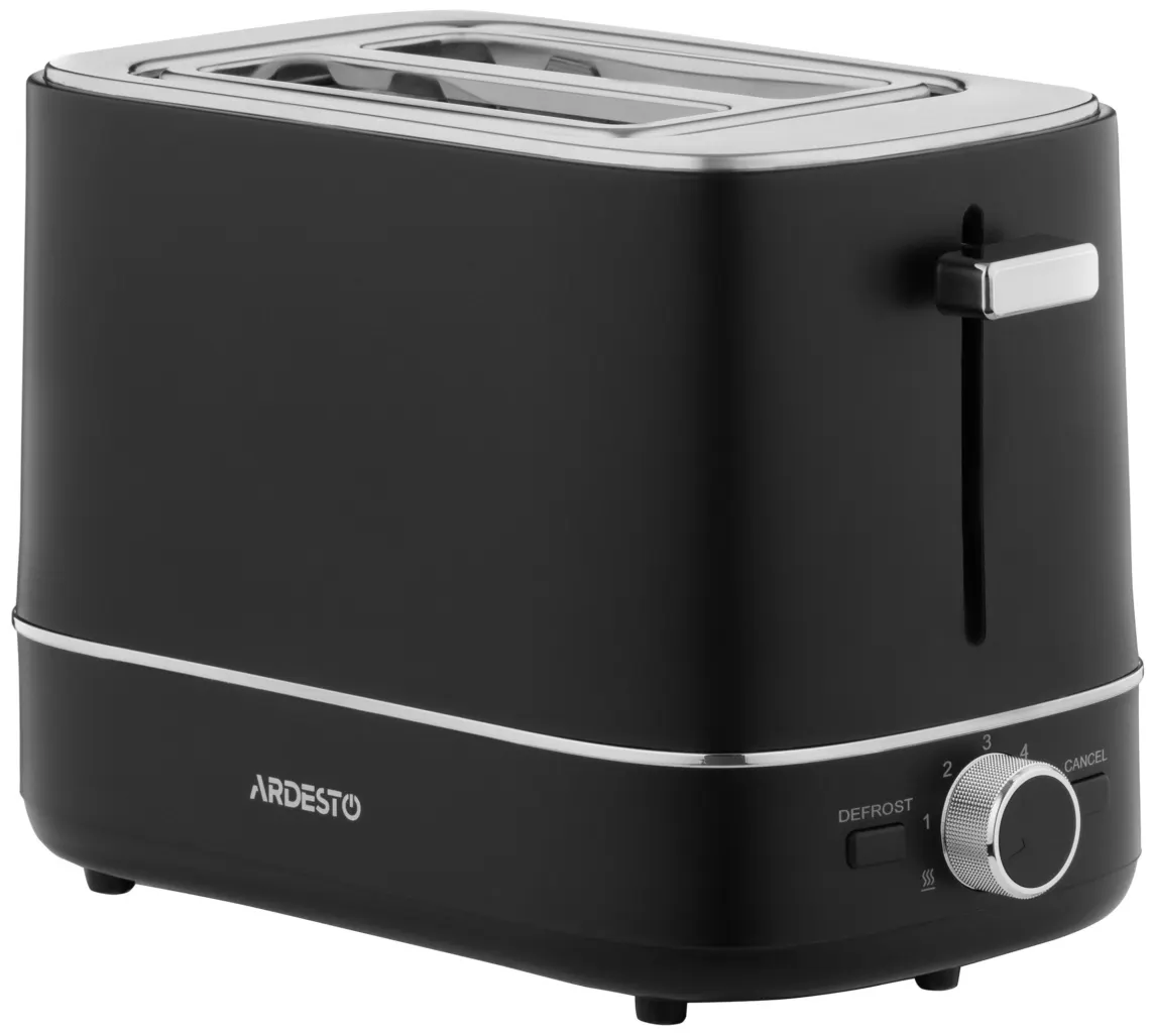 ტოსტერი Ardesto toaster Timeless Elegance, 800W, plastic, 2 slots, black