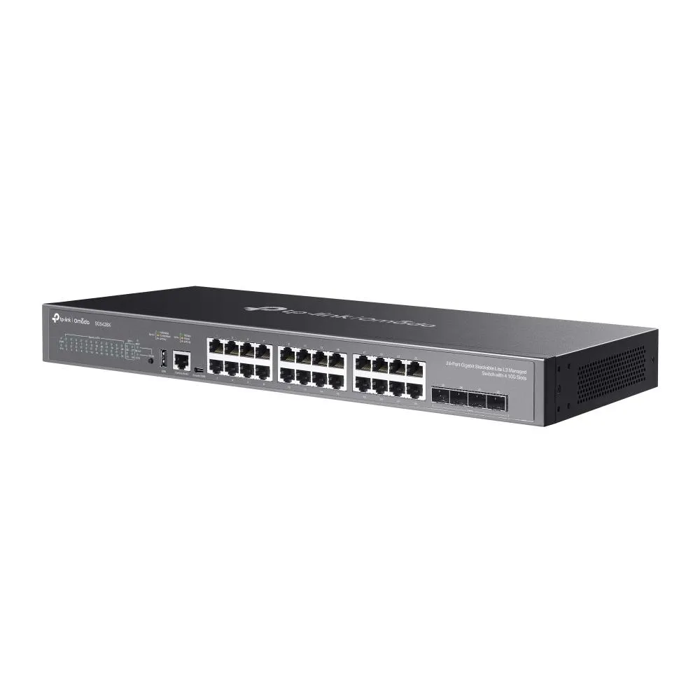 მართვადი სვიჩი TP-Link, SG5428X, Switch, Omada 24-Port Gigabit Stackable Lite L3 Managed Switch with 4× 10G Slots