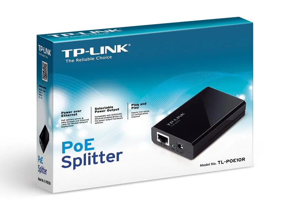 PoE ადაპტერი TP-Link, TL-PoE10R,PoE Receiver Adapter, 2 10/100M RLJ45 ports, 1 power port