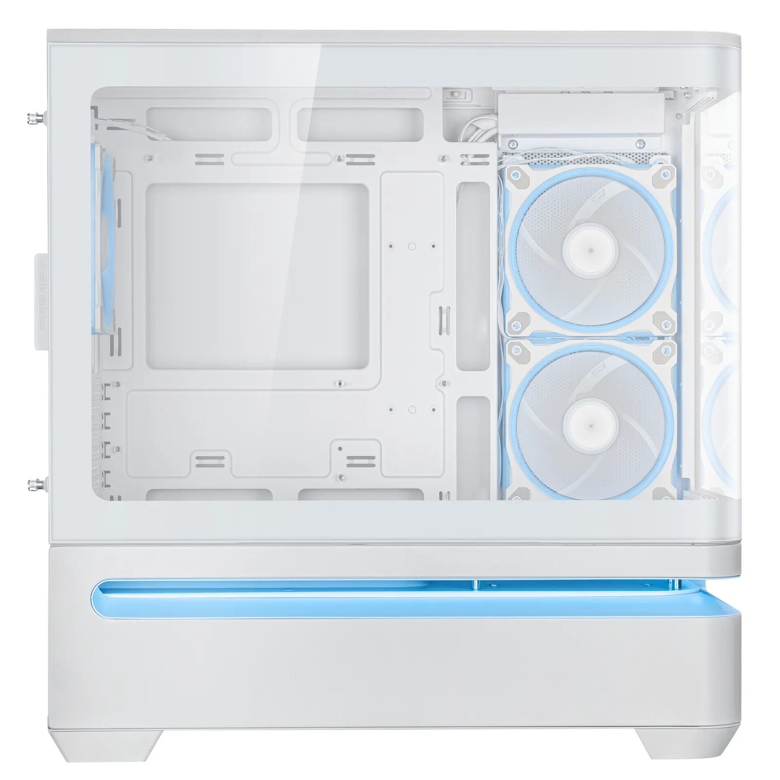 ASUS Prime AP202 Tempered Glas, without PSU, 2xUSB3.2, 1xUSB Type-C, Tempered Glass side, mATX, WHITE 90DC00P3-B19000