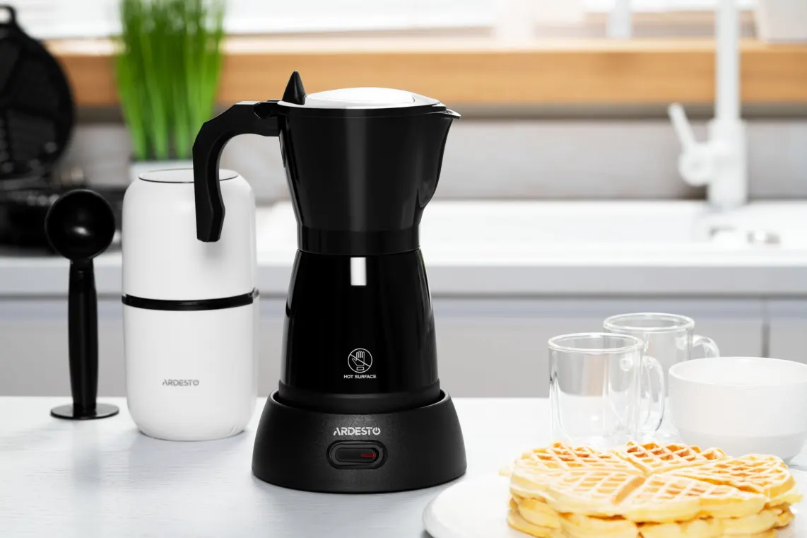 Ardesto coffee maker Electric moka pot. 0.3l, ground, black