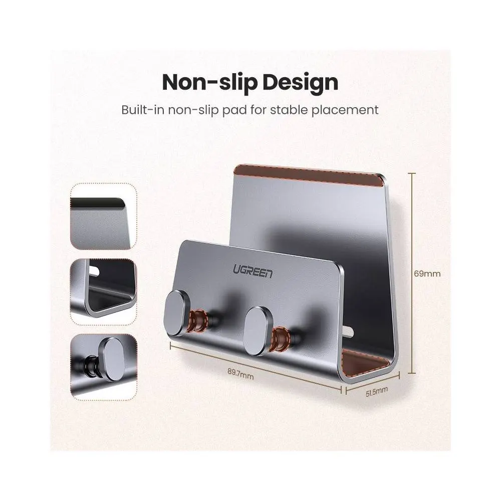 მობილურის დამჭერი UGREEN LP193 (70584), Wall Mount, Phone Holder, Grey