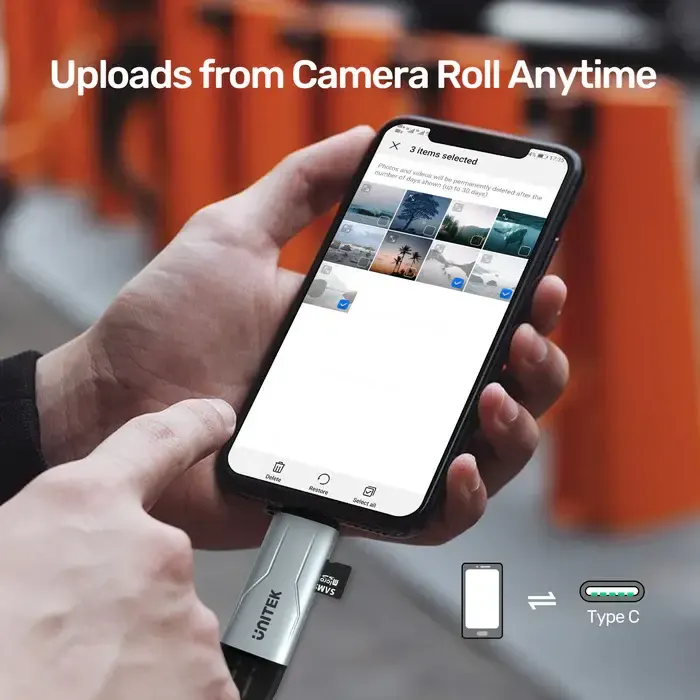R1010A, UNITEK, Card Reader, USB A/C to Micro SD/SD Card Reader.