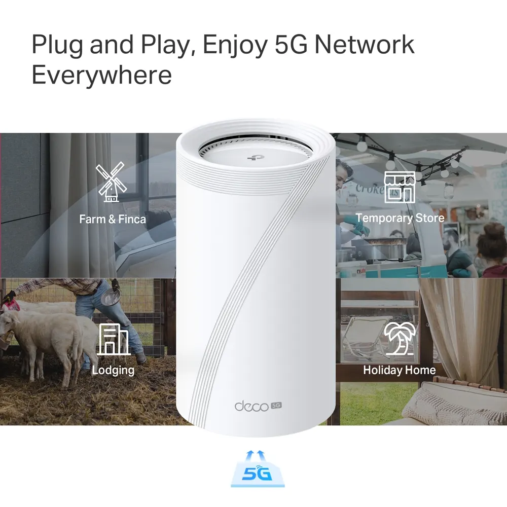 TP-Link Deco BE65-5G Tri-Band Whole Home Mesh Wi-Fi 7 System