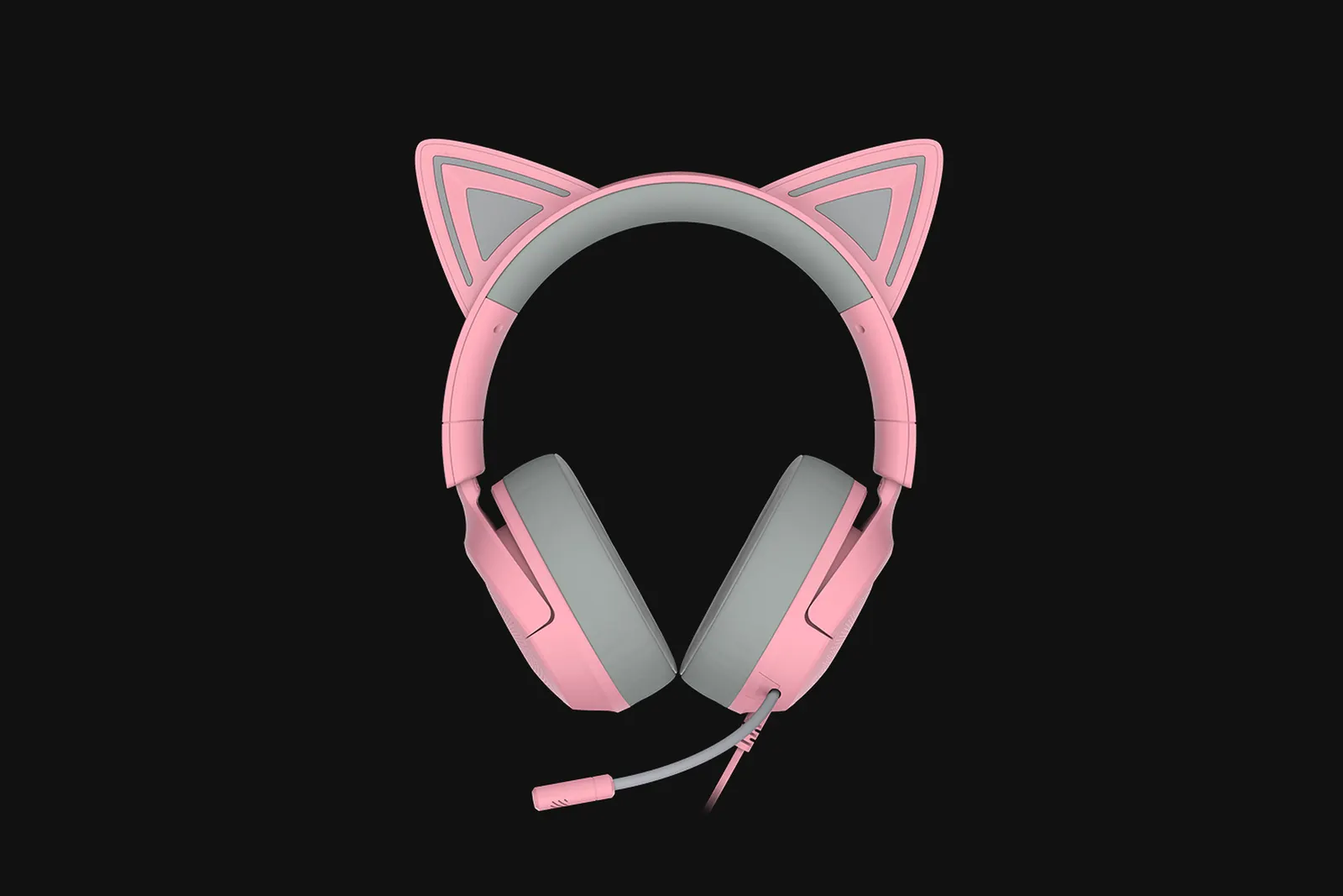 ყურსასმენი Razer Headset Kraken Kitty V3 X, mini-jack, 1.3m, quartz