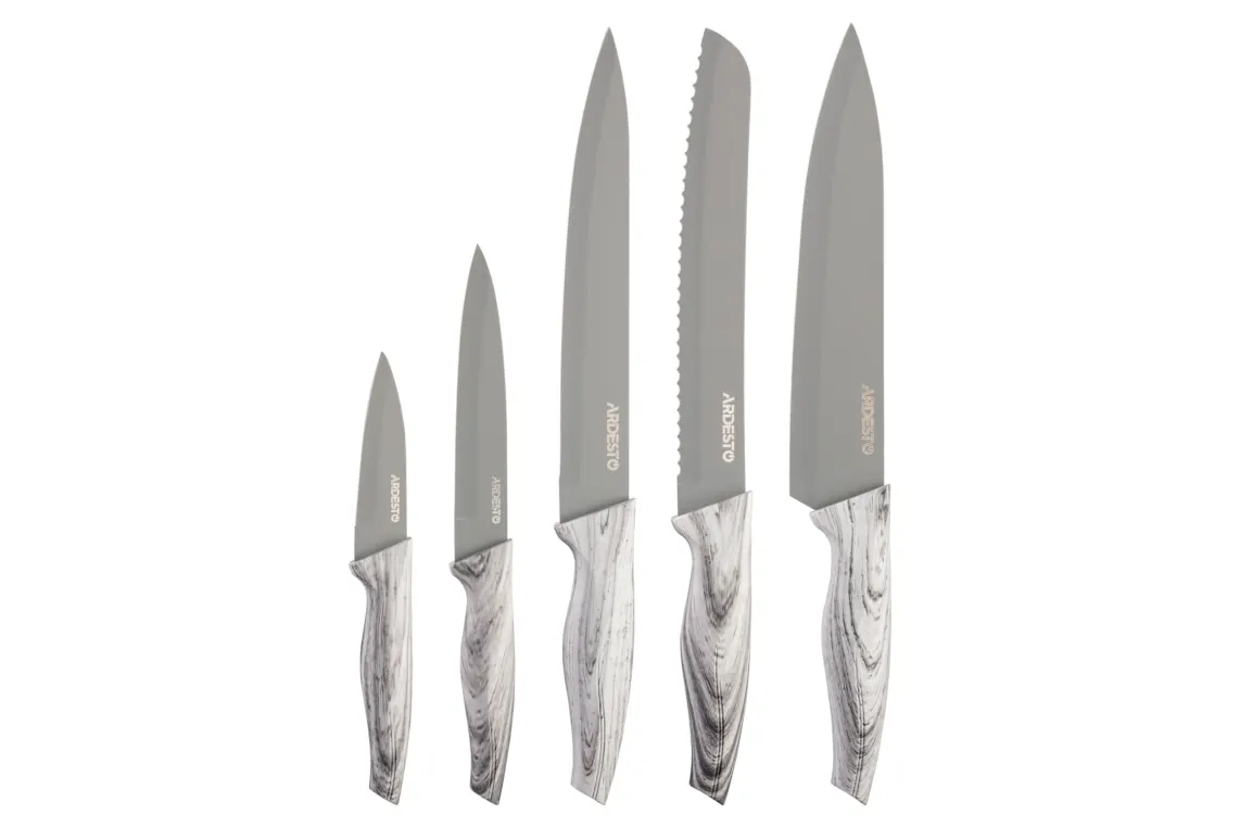 Ardesto Black Mars Knives Set 5 pcs, stainless steel, plastic