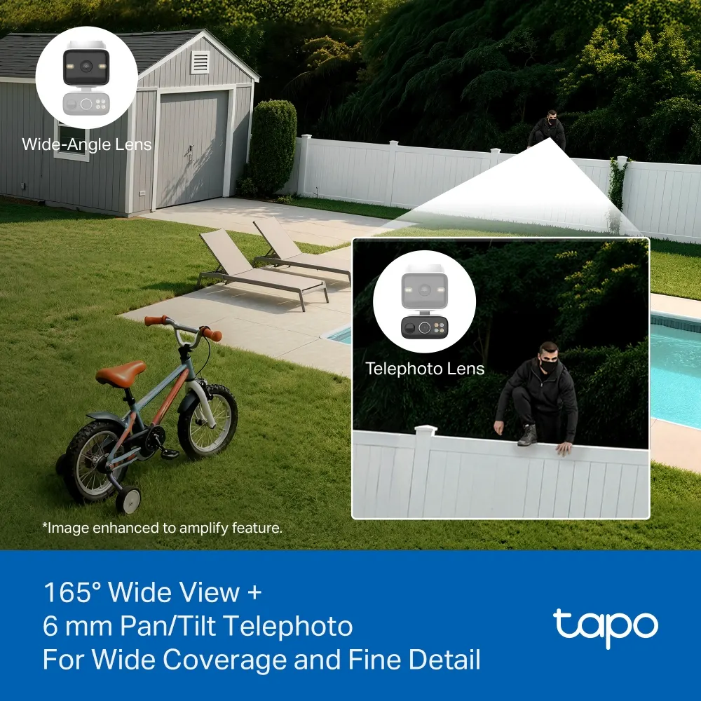 სმარტ კამერა TP-Link Tapo C645D Solar-Powered Dual-Lens Pan/Tilt Security Camera Kit