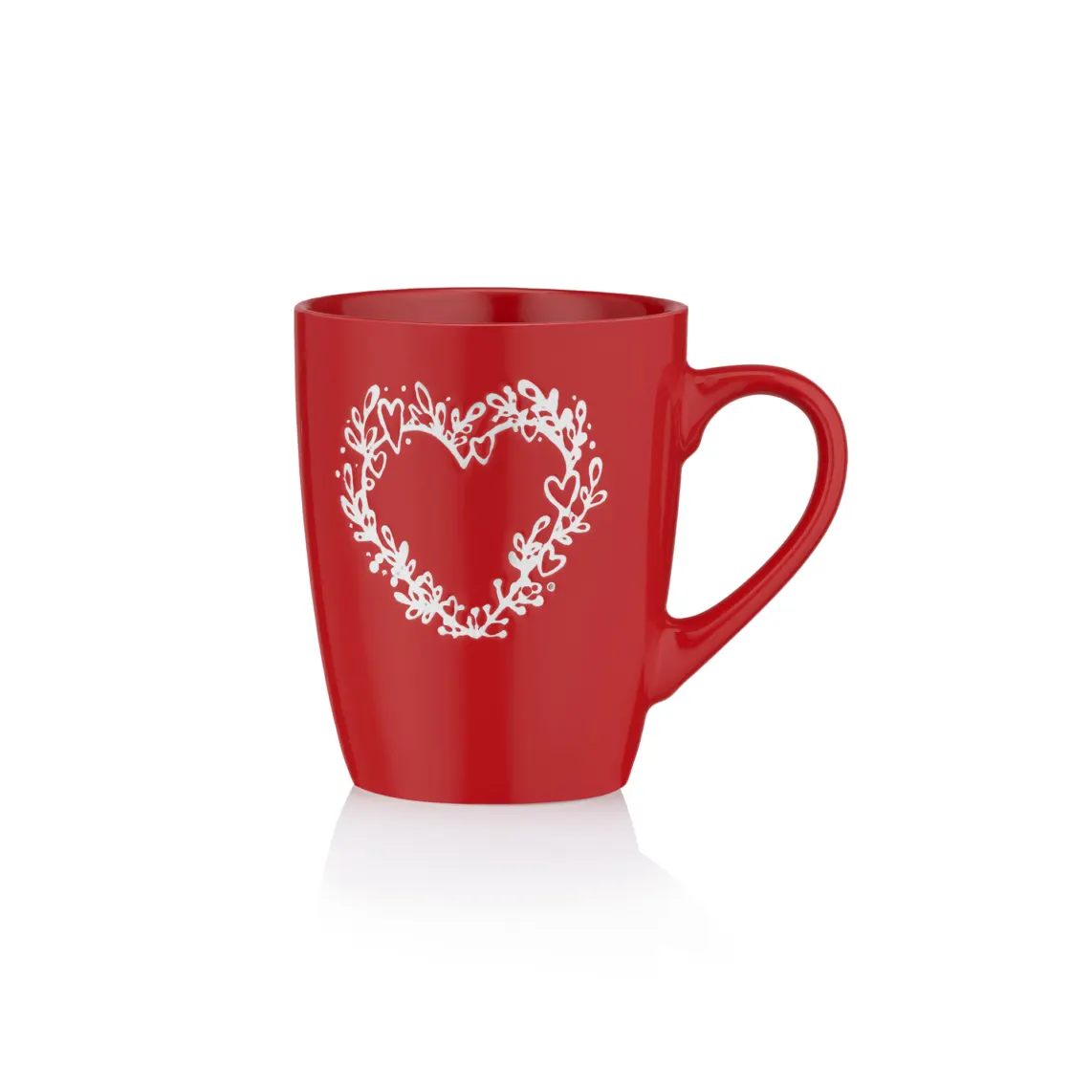 კათხა Mug ARDESTO Heart, 320ml, ceramic, red