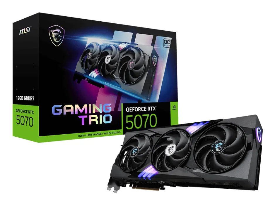 ვიდეობარათი MSI Graphic card GeForce RTX 5070 12GB GDDR7 GAMING TRIO OC