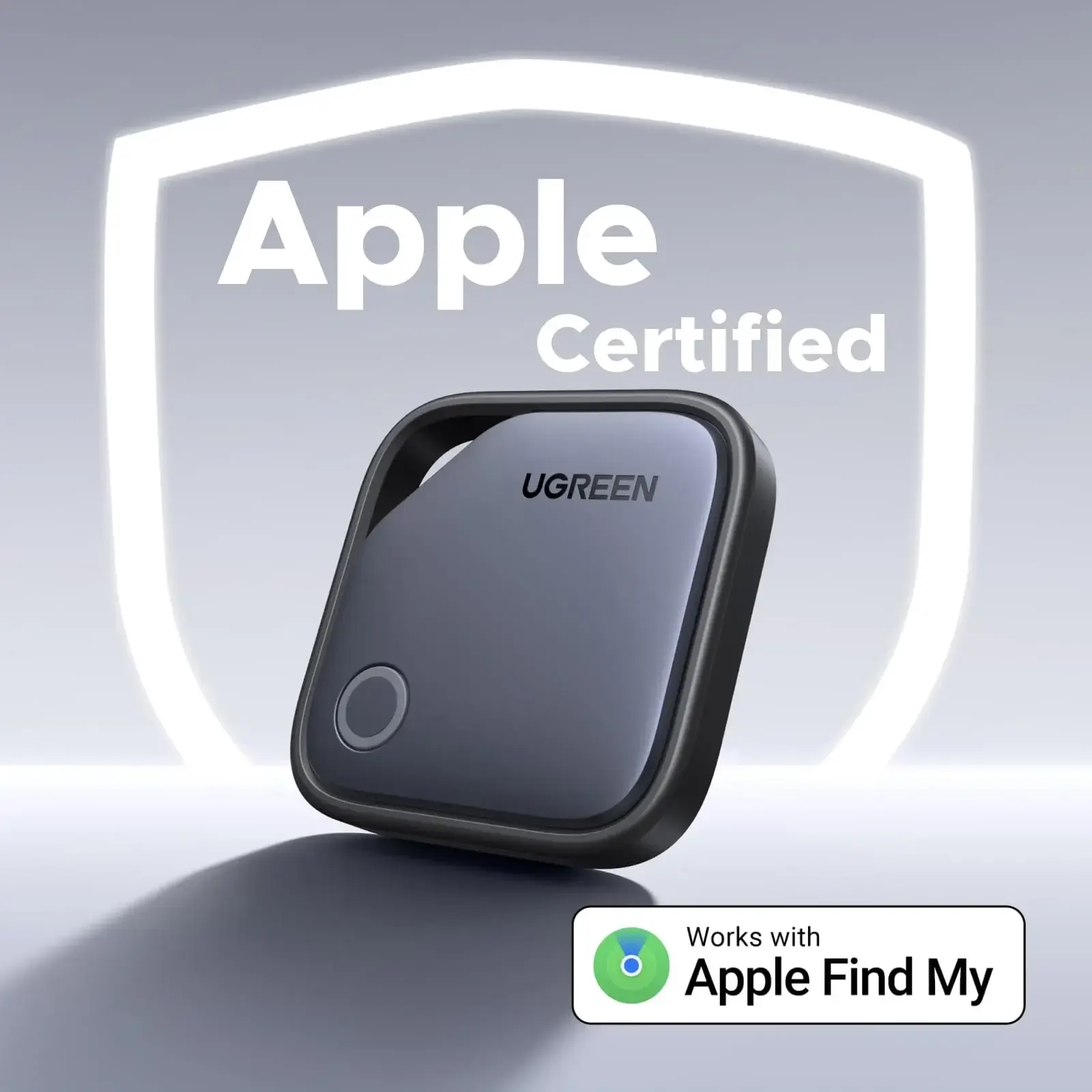 GPS ტრეკერი CM916, UGREEN, FineTrack Duo, Apple+Google, Smart Tag Finder, Grey.