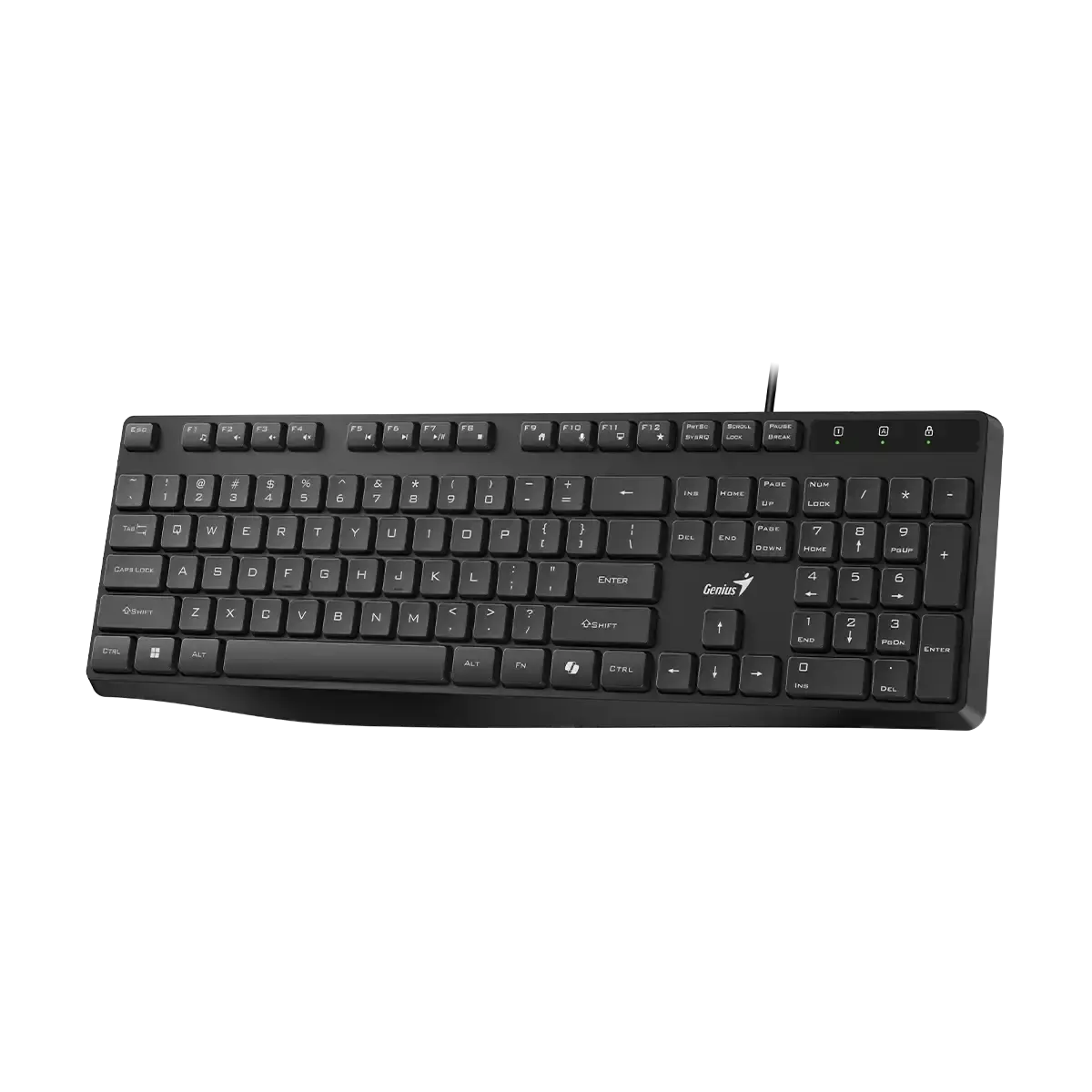 კლავიატურა Genius, KB-117S, Keyboard, Silent, AI Copilot Key, Black