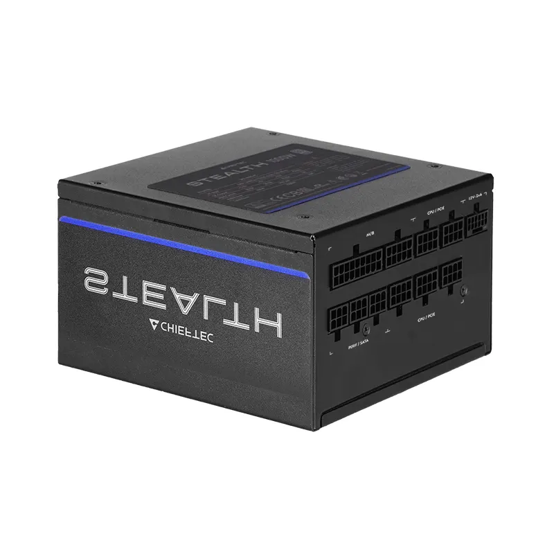 CHIEFTEC PSU Stealth (1000W), >92%, 80+ Platinum, 135mm FDB, 1xMB 24pin(20+4), 2xCPU 8pin(4+4), 2xMolex, 10xSATA, 3xPCIe 8pin(6+2), 1xPCIe GEN5