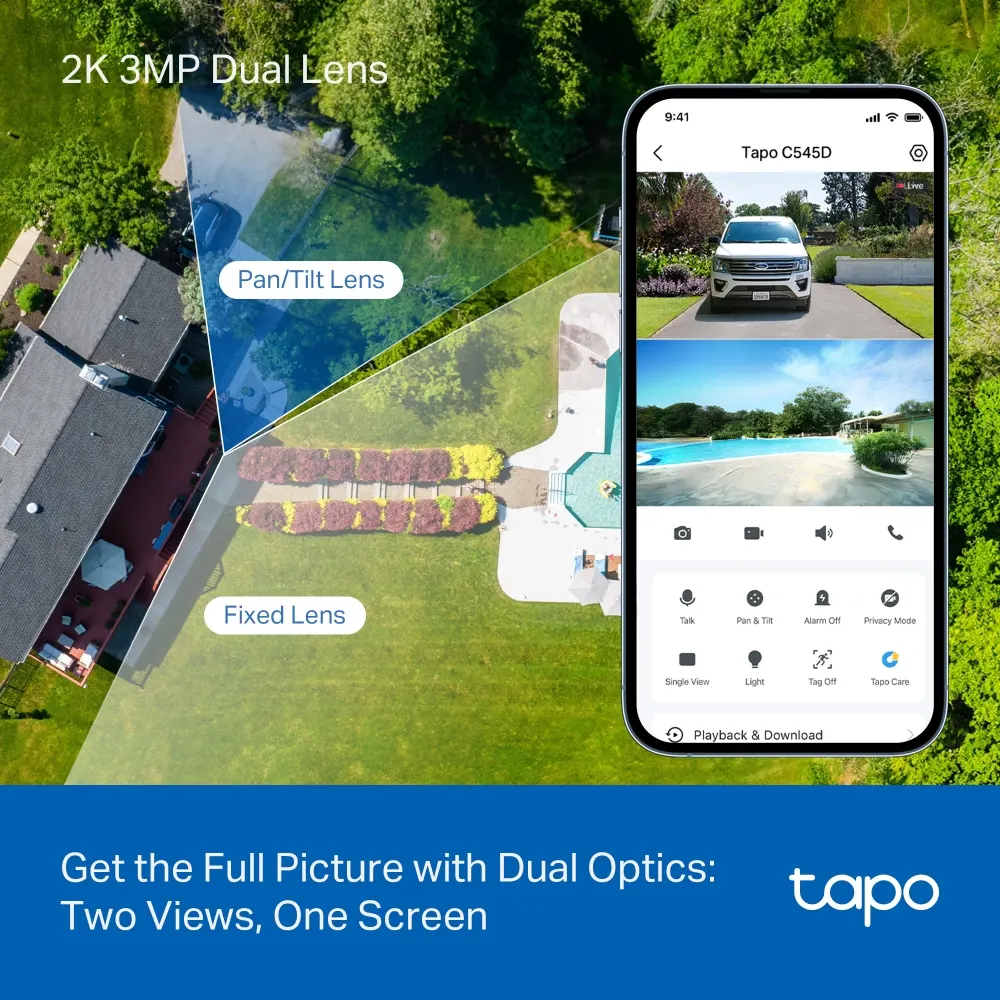 სმარტ კამერა TP-Link Tapo C545D Dual Lens Pan/Tilt Camera