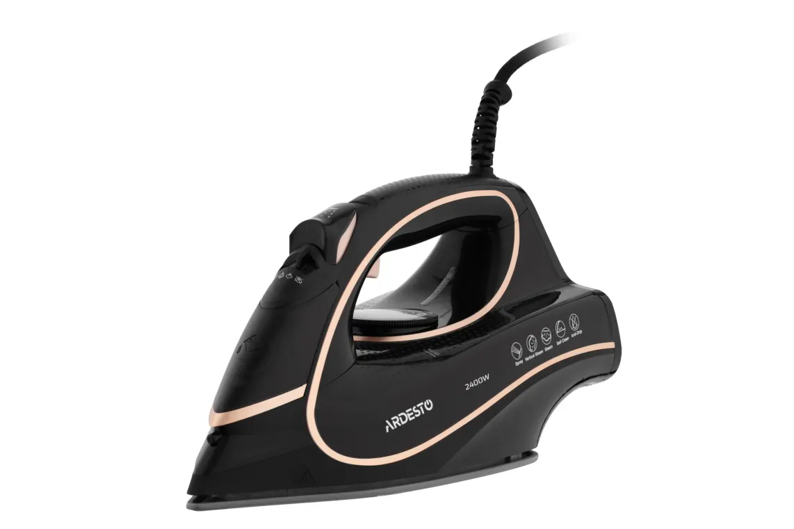 უთო Ardesto Iron Ardesto IR-B2235, 2400W, 450ml, steam boost, ceramic soleplate, black-gold