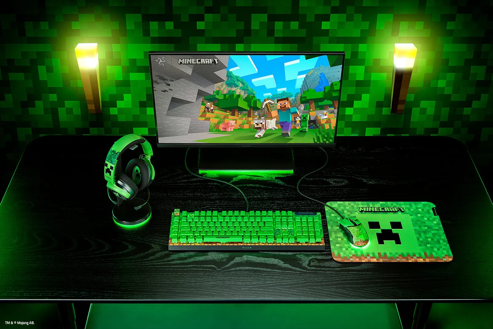 მაუსი Razer Mouse Cobra, RGB, USB-A, Minecraft Ed