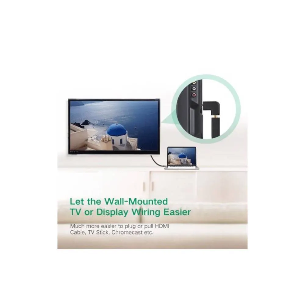 UGREEN HD112 (20109) HDMI Male to Female Adapter Down, Black