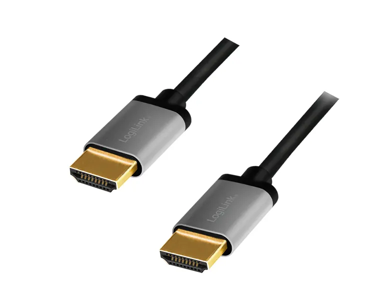 კაბელი Logilink CHA0101 4K/60Hz HDMI Cable Aluminum Black/Grey 2m