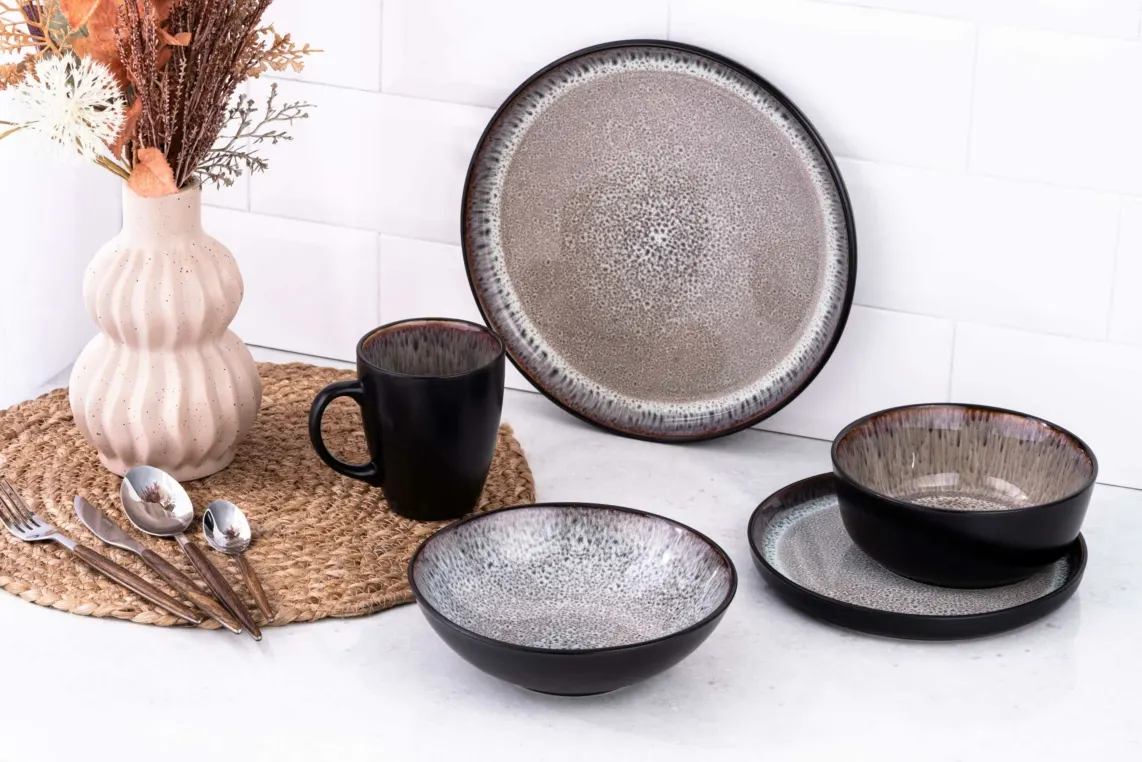 ჯამი Ardesto Bowl Bolzano, 720ml, ceramic, black-brown