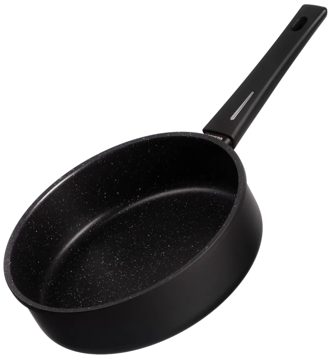 ტაფა Open deep frypan ARDESTO with lid Gemini Gourmet, 24cm, aluminium, black