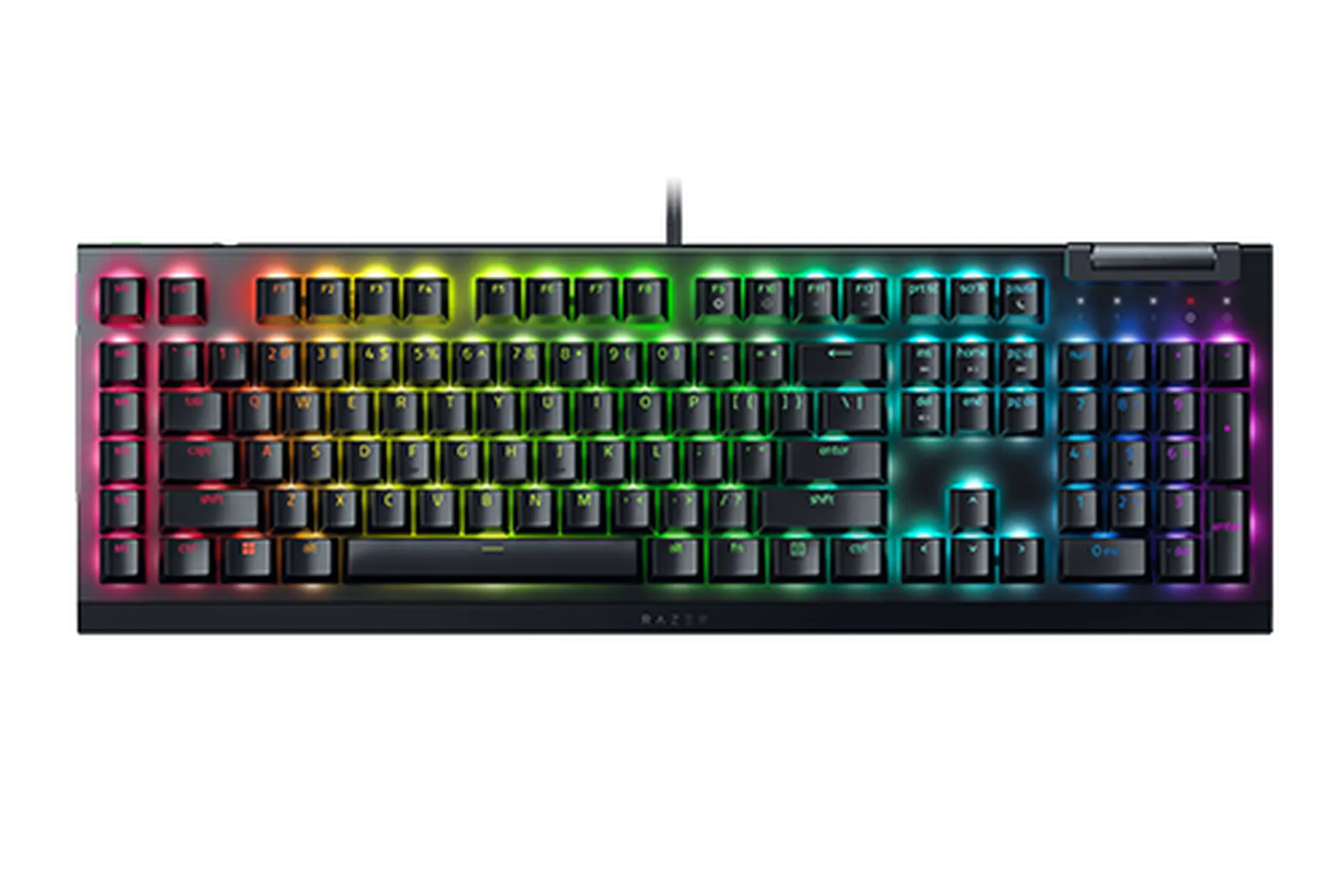 კლავიატურა Razer Keyboard mechanical BlackWidow V4 X, 110key, Green Switch, USB-A, EN, RGB, black