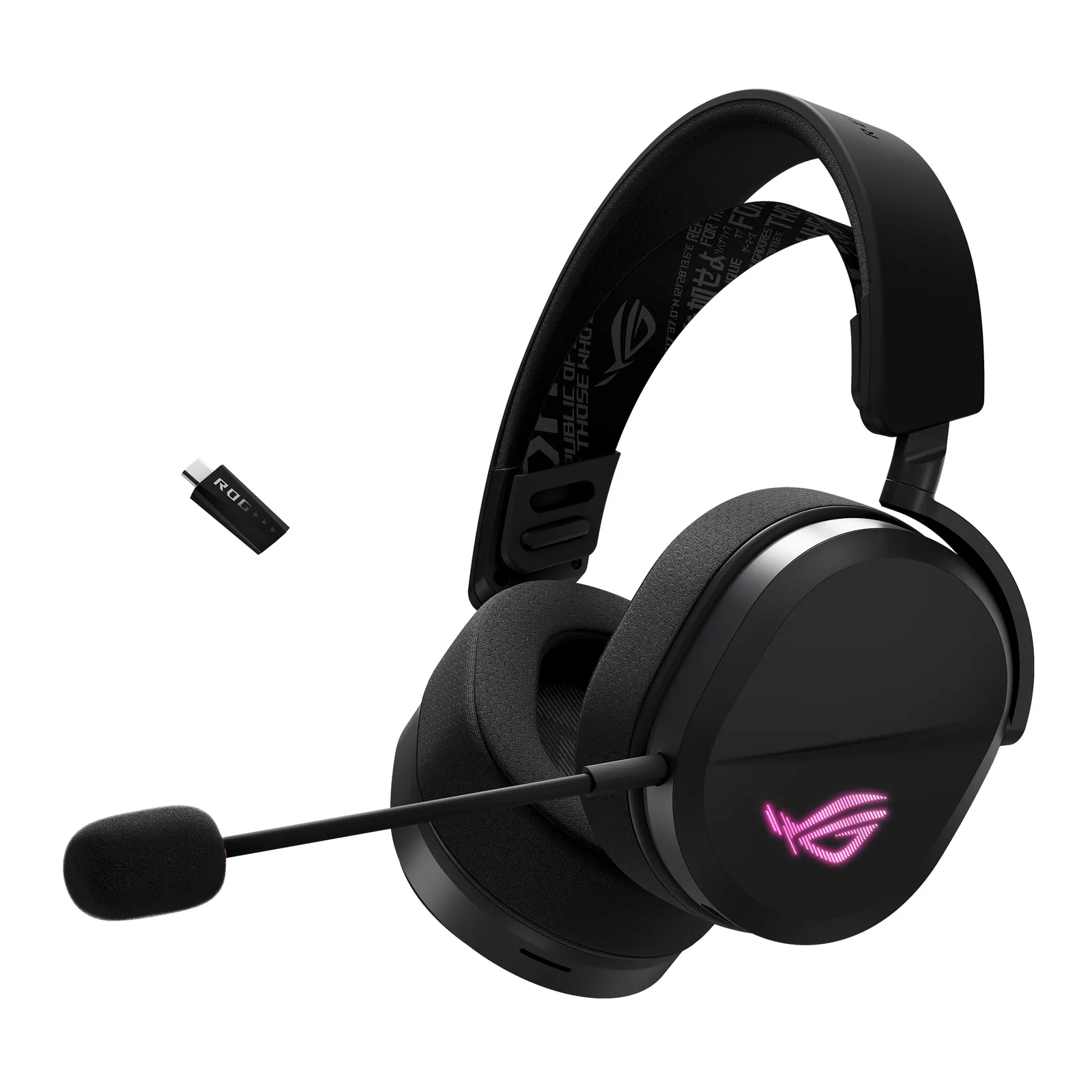 ყურსასმენი Headset ASUS ROG Pelta, USB-A/BT/WL, RGB, 1.8m, black