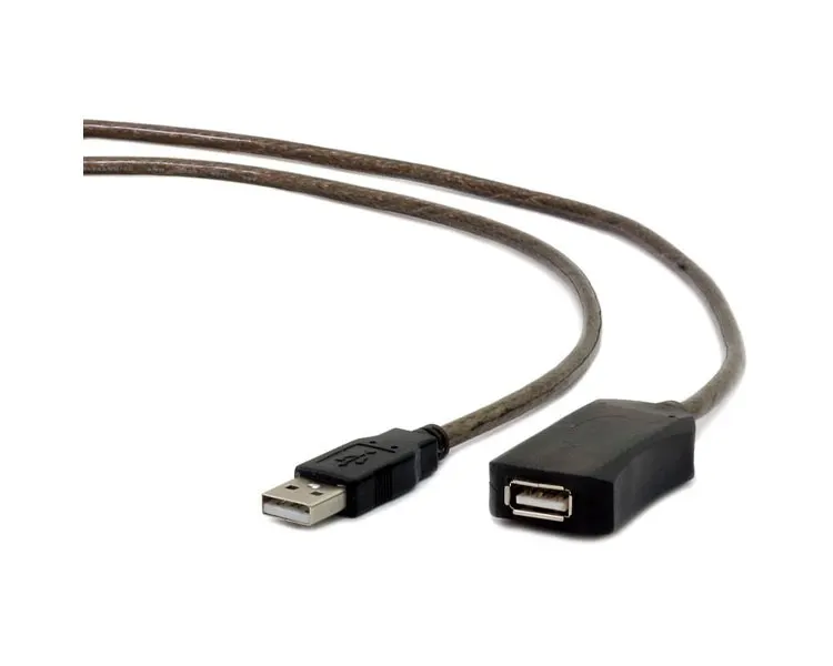 კაბელი Gembird UAE-01-10M Active USB 2.0 extension cable 10m black