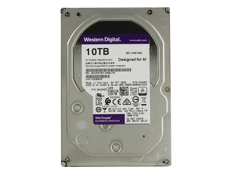 მყარი დისკი - 10TB, SATA HDD WD Purple, Western Digital WD102PURP