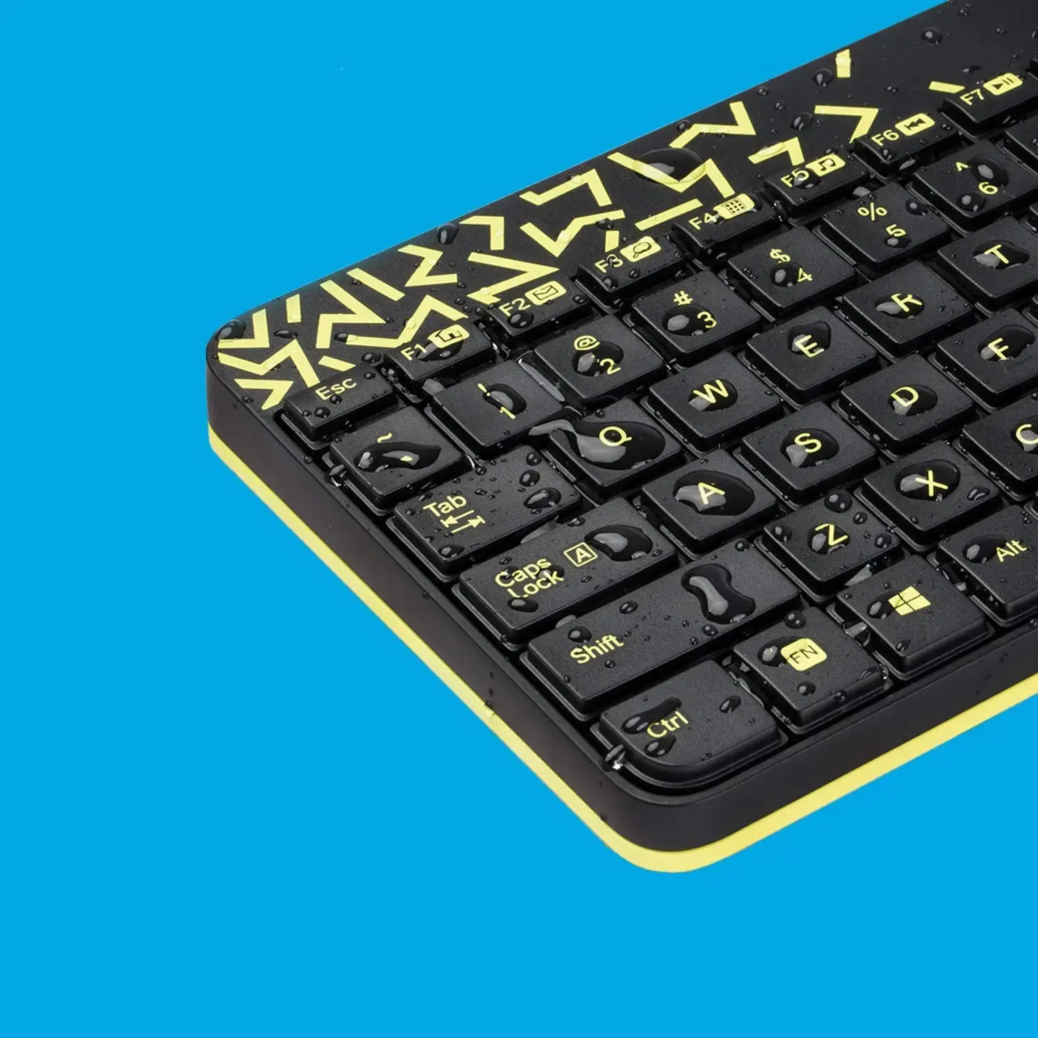 MK240, LOGITECH, Keyboard, Nano Wireless Combo, BLACK/CHARTREUSE .