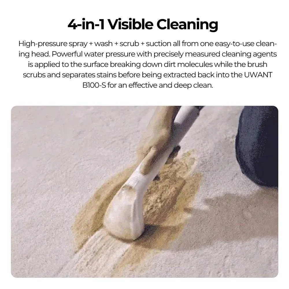 ქიმწმენდის აპარატი Uwant B100-S, 450W, 1.8L, Multiple Spot Cleaner, White